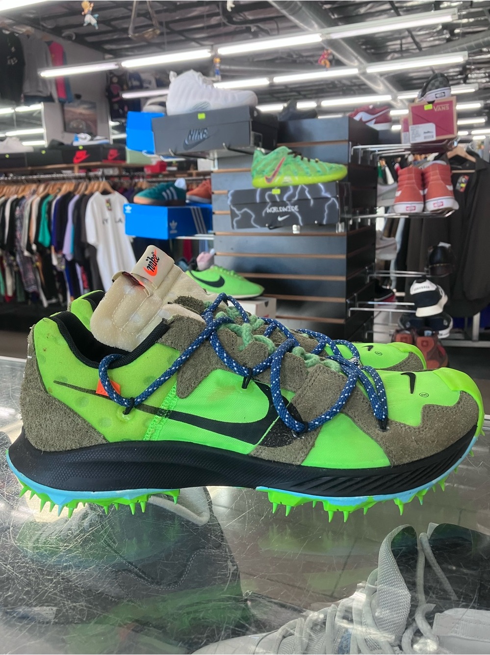 Women’s Nike Zoom Terra Kiger 5 OFF-WHITE Electric Green Size 10.5